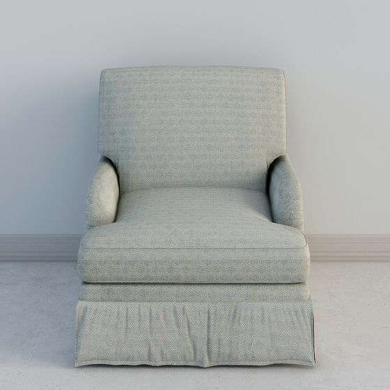 Stylish Low Poly Sofa Chair 3D model