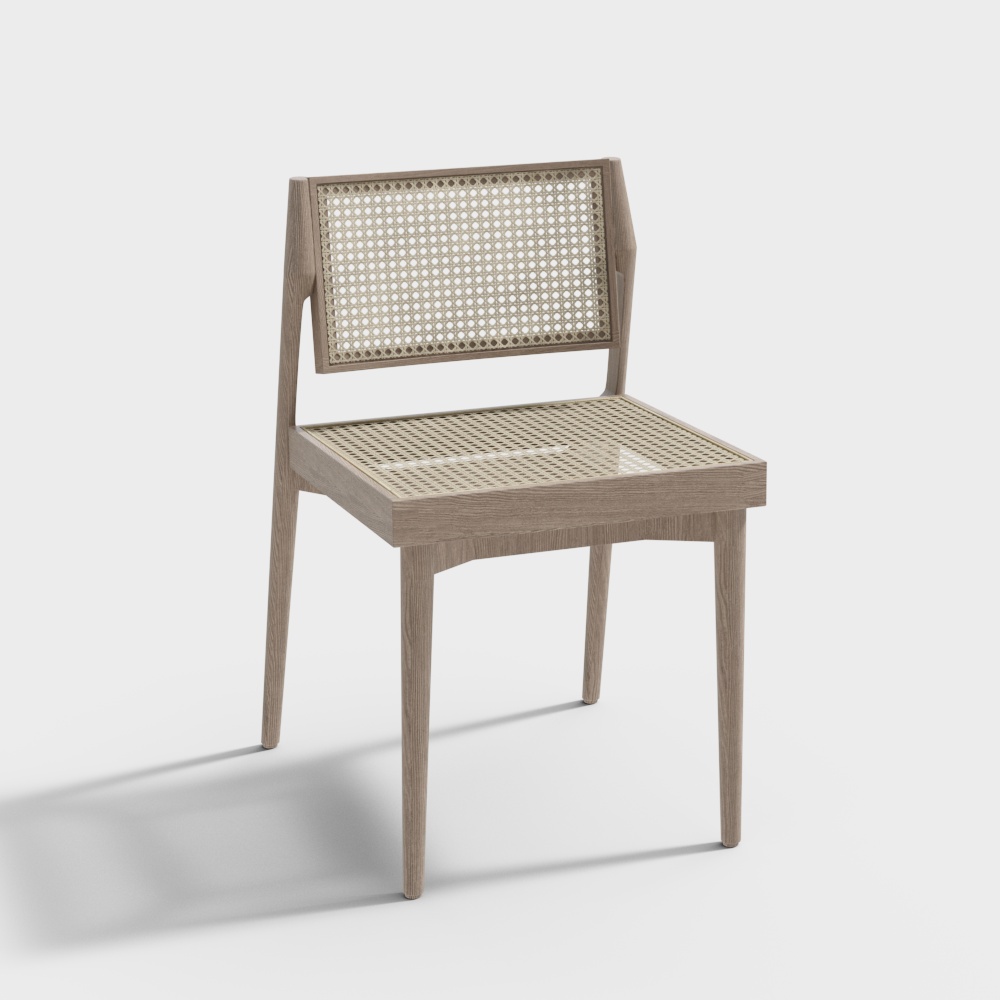 Elegant Low-Poly Chair 3D model