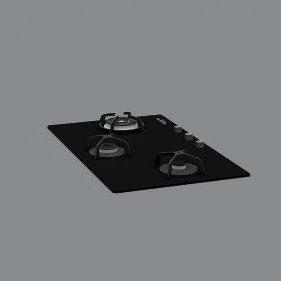 Low-Poly Modern Gas Stove 3D model