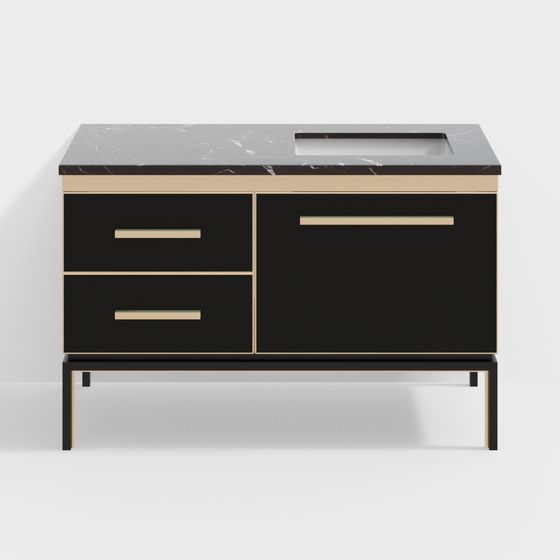 Stylish Bathroom Vanity 3D model for Modern Spaces