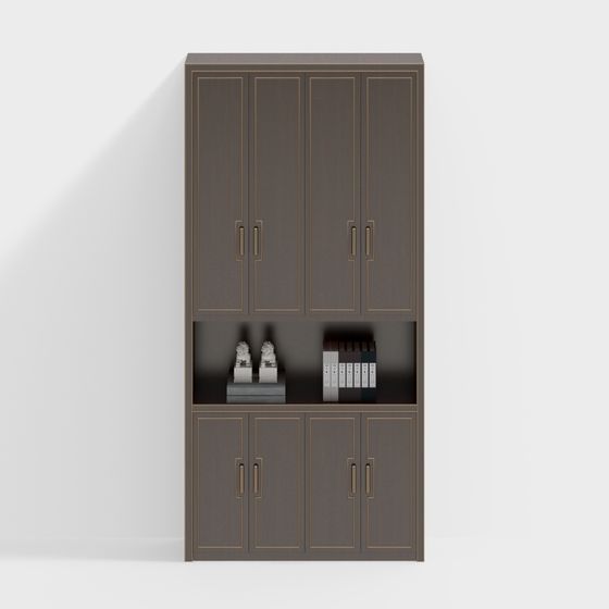 Stylish Low-Polygon Storage Cabinet 3D model for Modern Spaces