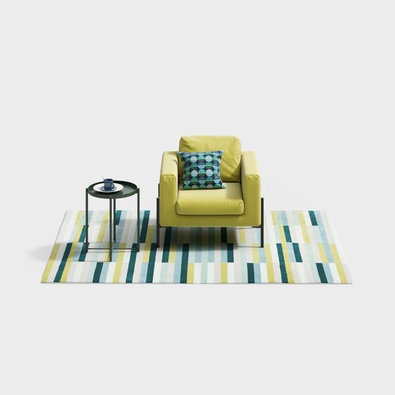 Stylish Low-Polygon Chair 3D model