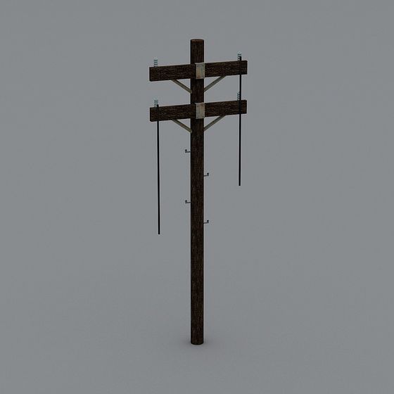 Storyful Low-Polygon Electric Pole 3D model