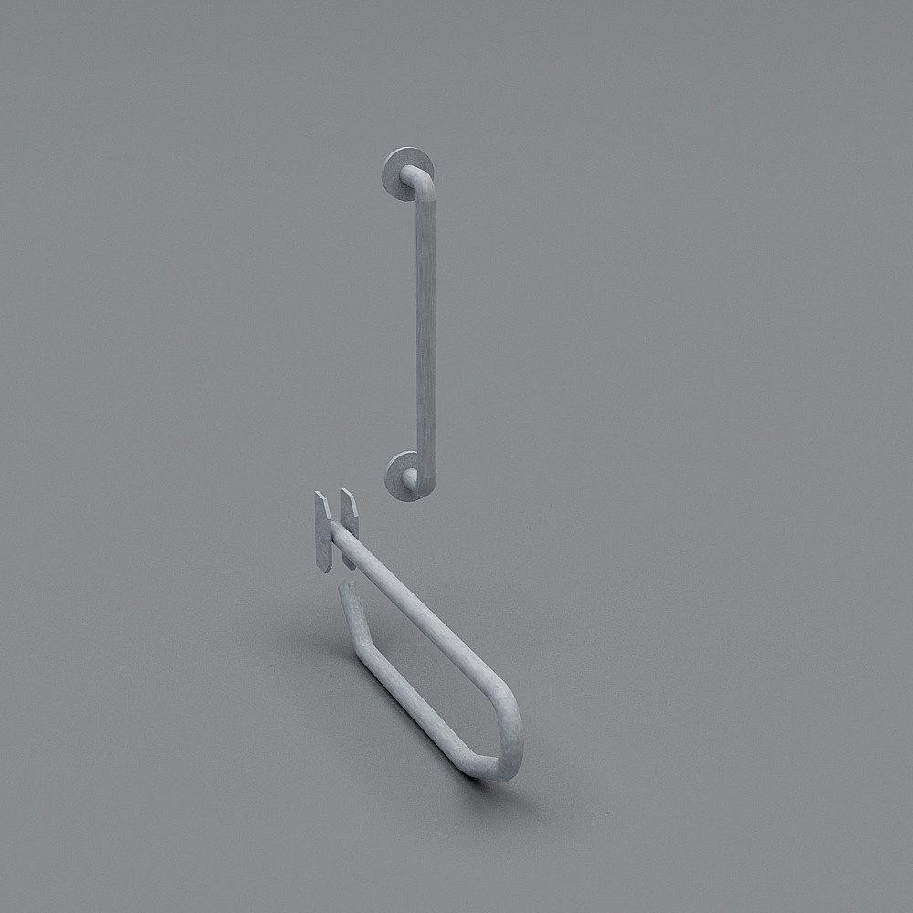 Modern Bathroom Handrail 3D model