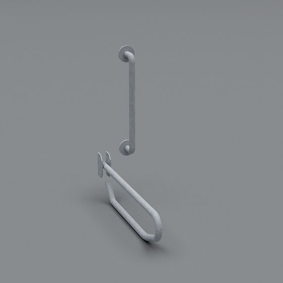 Modern Bathroom Handrail 3D model