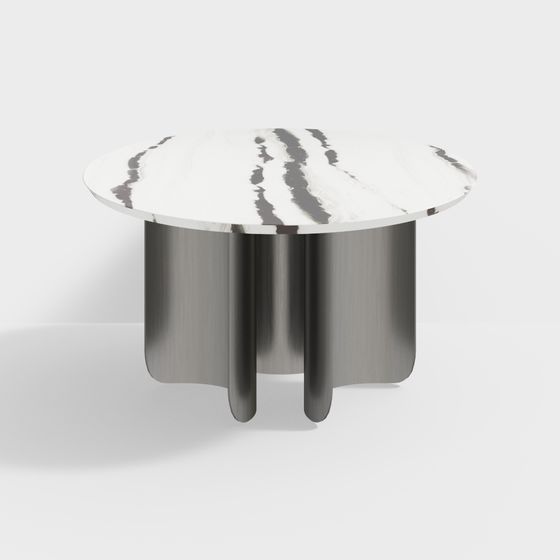 Minimalist Round Table 3D model for Modern Aesthetics