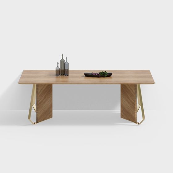 Modern Minimalist Dining Table 3D model