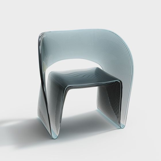 Streamlined Chair 3D model in Modern Aesthetic