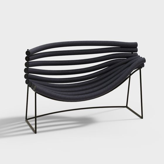 Modern Minimalist Curved Chair 3D model