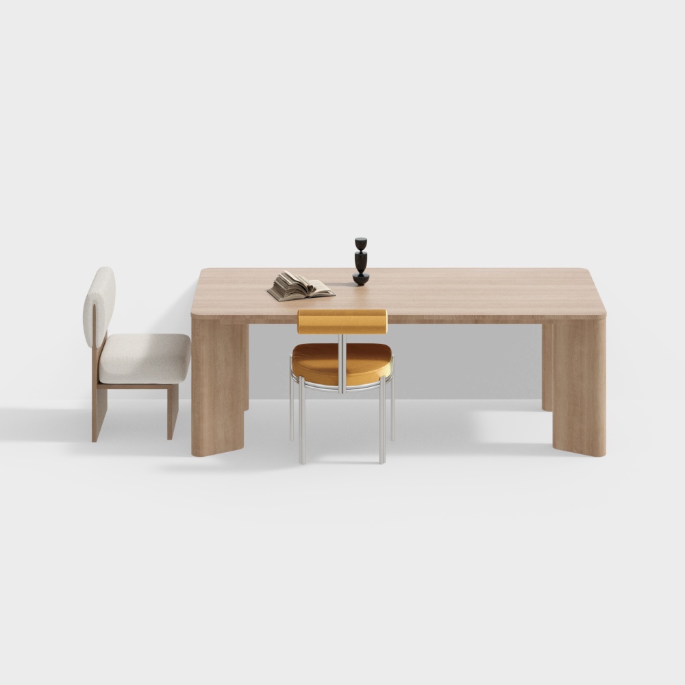 Wabi-Sabi Style Dining Table Set
