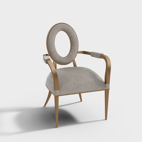 Elegant Oval Chair 3D model