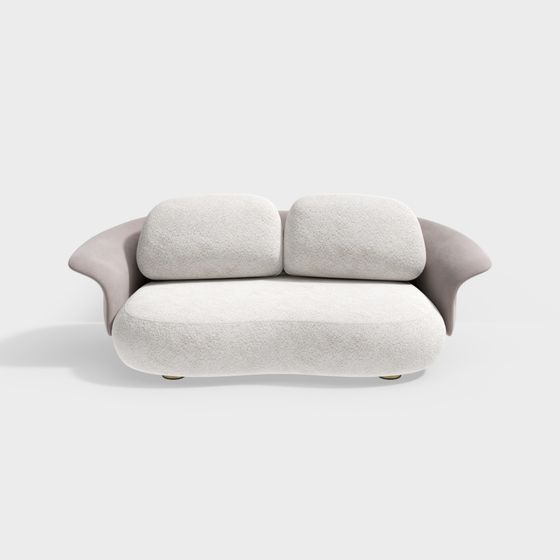 Stylish Curved Sofa 3D Model for Modern Interiors