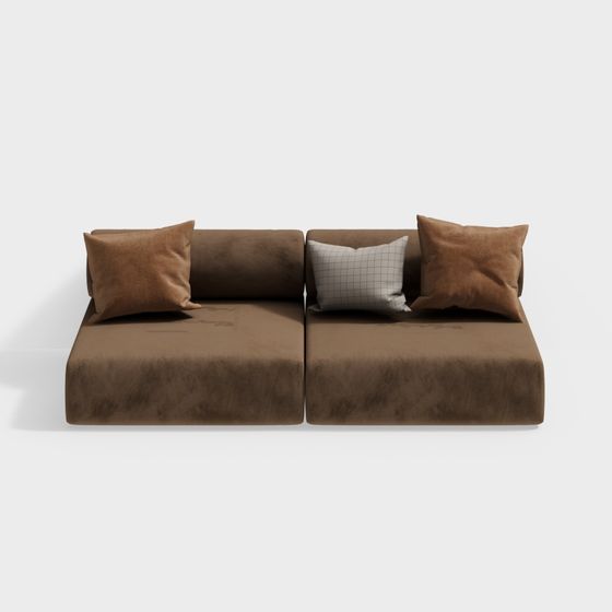Low-Poly Cozy Sofa 3D model for Modern Interiors
