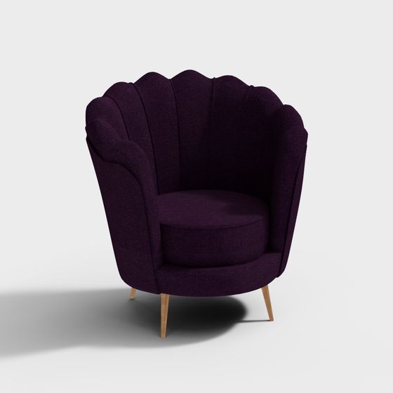 Elegant Shell Chair 3D model for Modern Design