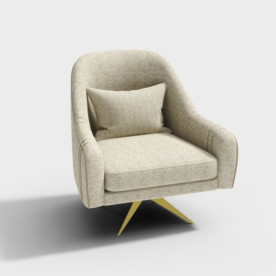 Stylish Vintage Modern Sofa Chair 3D model