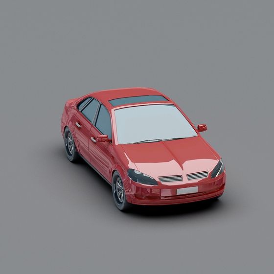 Stylish Low-Poly Modern Car 3D model