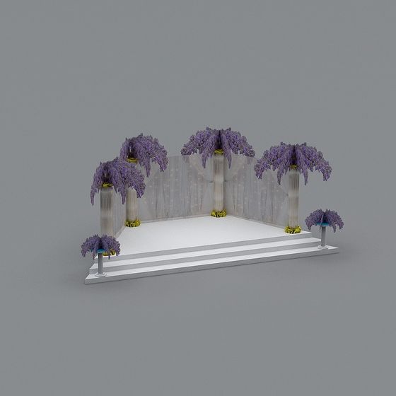Dreamy Floral Archway 3D model