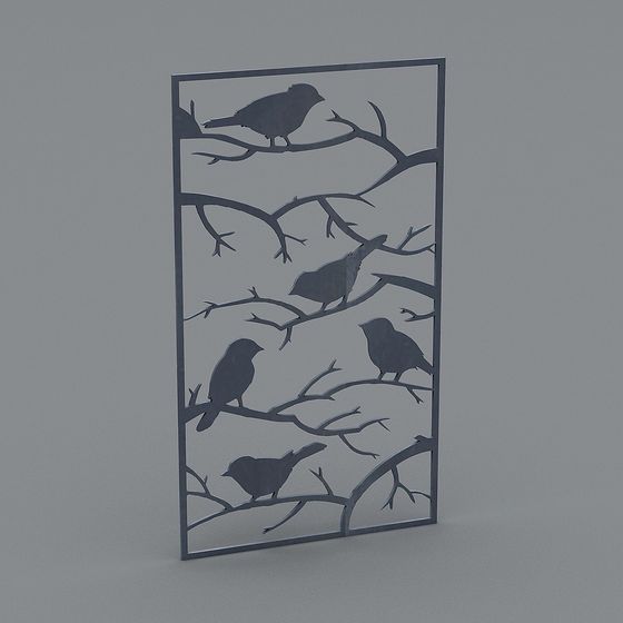 Bird on Branch 3D Model