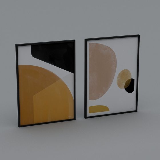 Abstract Frame 3D model for Modern Art