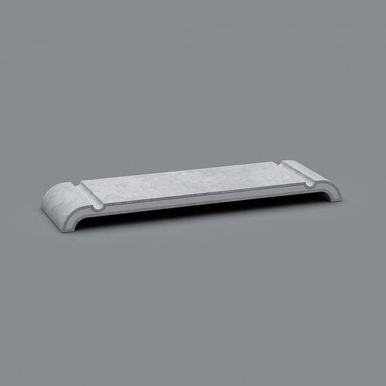 Elegant Low-Poly Concrete 3D Model for Modern Architecture