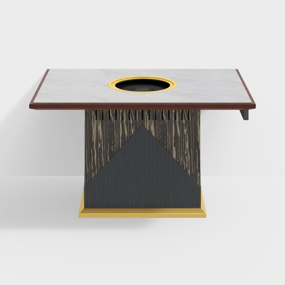 Urban Geometric Dining Table 3D model