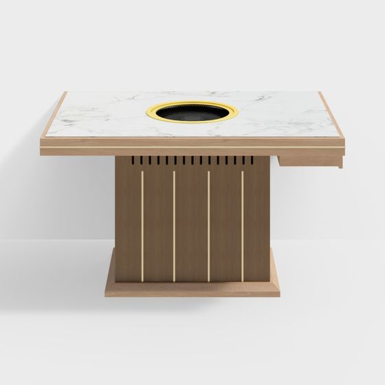 Minimalist 3D Model Dining Table