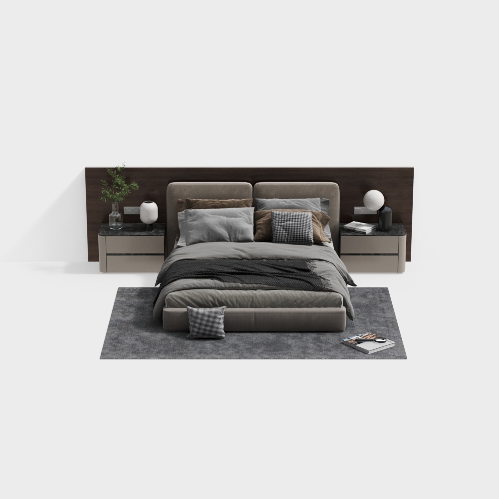 Modern Affordable Luxury Double Bed Set