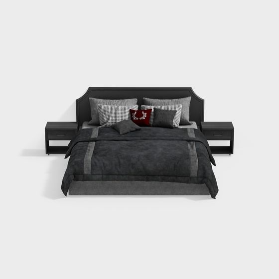 ชุดเตียงคู่ผ้าโมเดิร์น