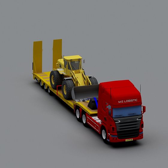 Industrial Aesthetic Truck and Loader 3D model