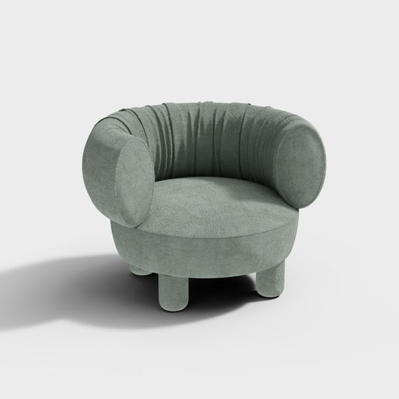 Cozy Corner Chair 3D model for Modern Spaces