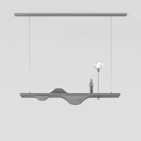 Suspended Art Lamp 3D model for Modern Interiors