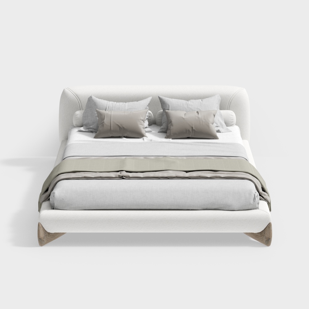 Giường đôi phong cách tối giản Ý B&B wabi-sabi 13860632356