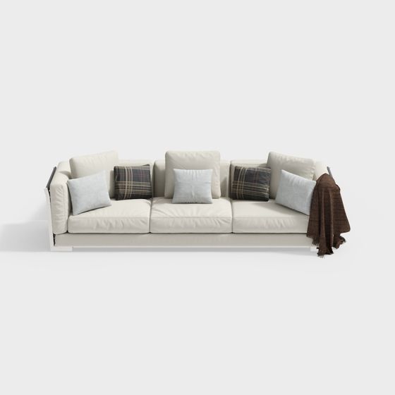 Urban Comfort Low-Poly Sofa 3D model
