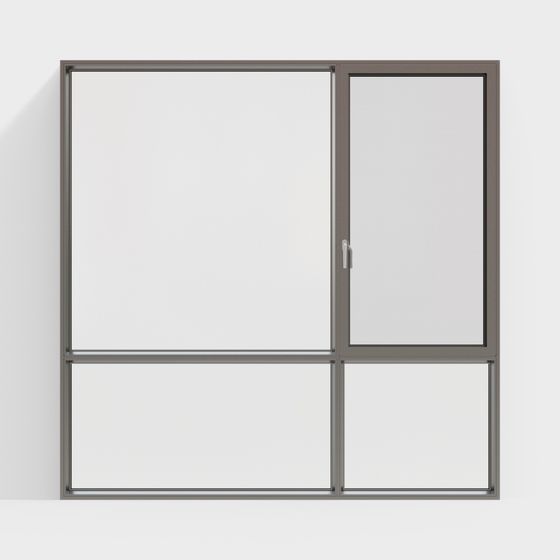 Stylish Low-Poly Window 3D model for Modern Architecture