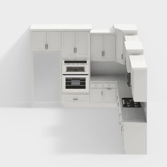 Modern Minimalist Kitchen 3D model