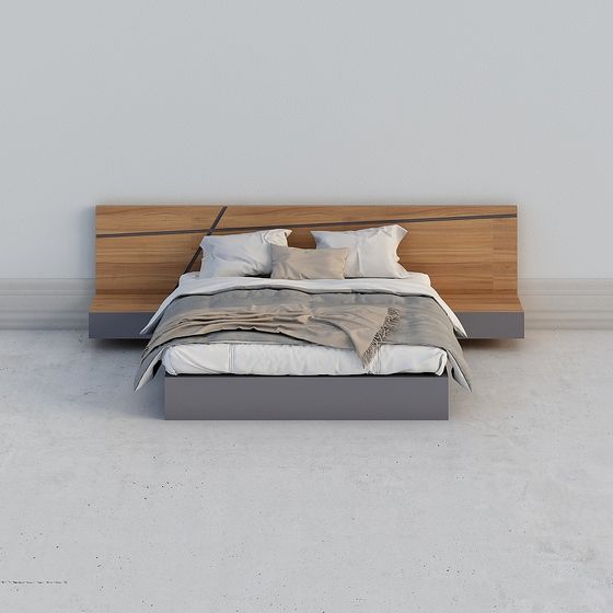 Modern Minimalist Bed Frame 3D model