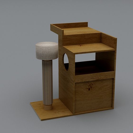 Wooden Cat Tree 3D model