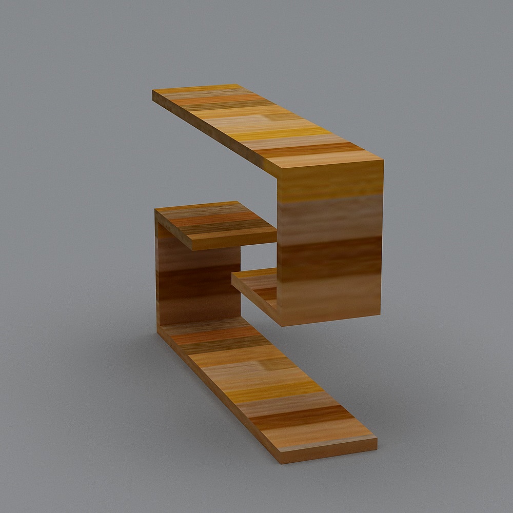 Streamline Desk 3D model