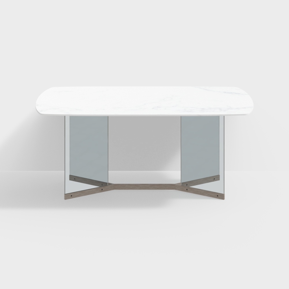 Modern minimalist rock slab dining table - 1800mm