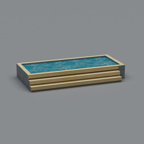 Modern Pool 3D model for Summer Relaxation