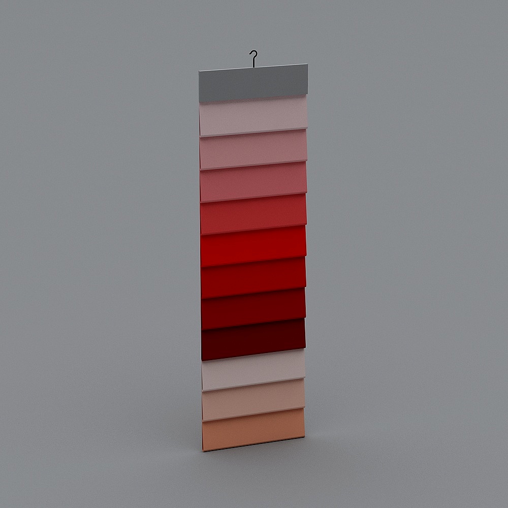 Low Polygon Wall-Mounted Color Palette 3D model