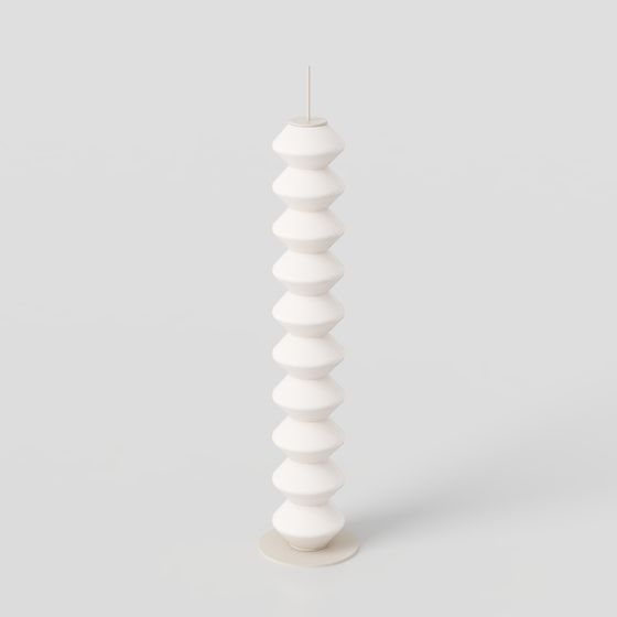 Chic Spiral Candle Holder 3D model for Modern Spaces
