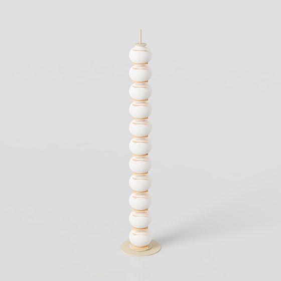 Spiral Ball Column 3D model for Modern Aesthetics