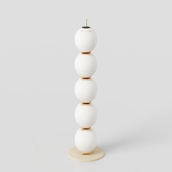 Elegant Low-Poly White Sphere Decorative 3D model