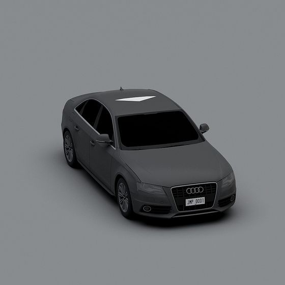Audi A4 3D Model - Low Poly High Detail