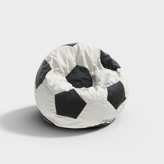 Black and White Lazy Sofa 3D Model