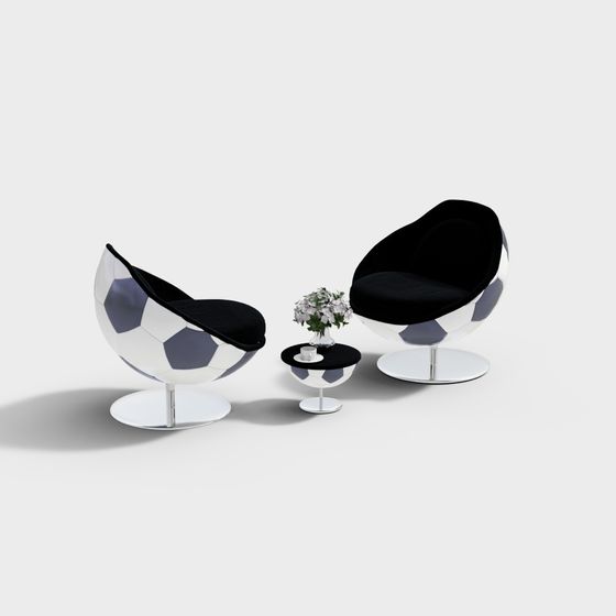 Football Themed 3D Model Chair