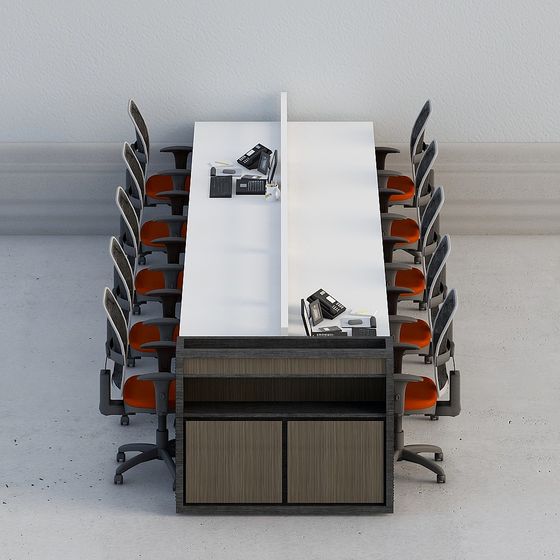 Stylish Conference Table and Chairs 3D model for Modern Offices