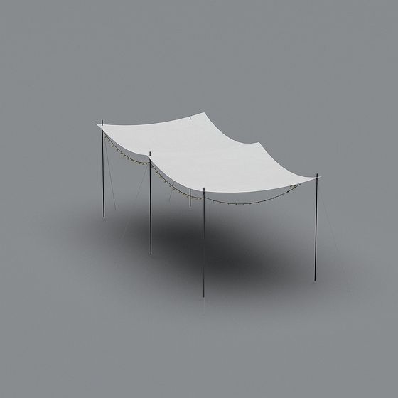 Stylish Outdoor Tent 3D model for Diverse Settings
