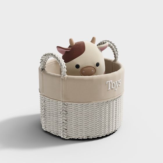 Charming Toy Basket 3D model for Creative Projects